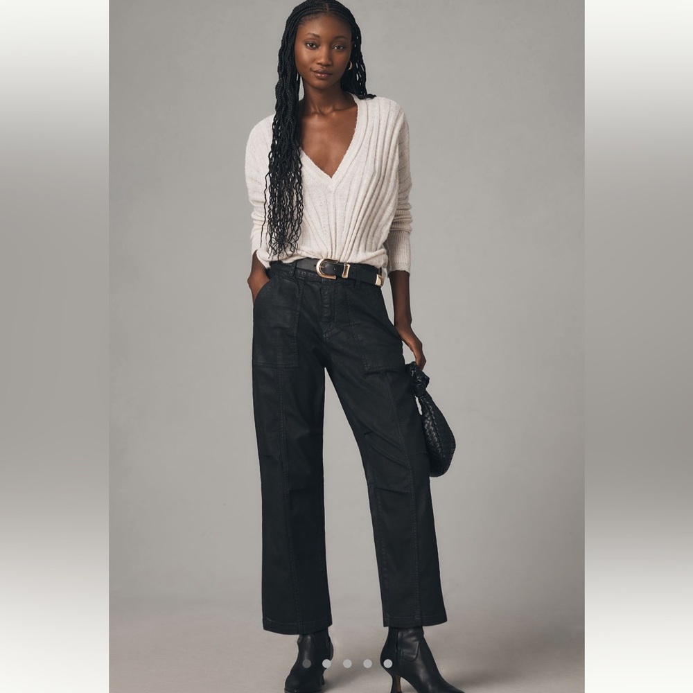 Anthropologie The Wanderer Coated Relaxed Jeans NWT